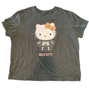 Hello Kitty Gray Tee with Orange Bow Graphic Size 3X relaxed fit